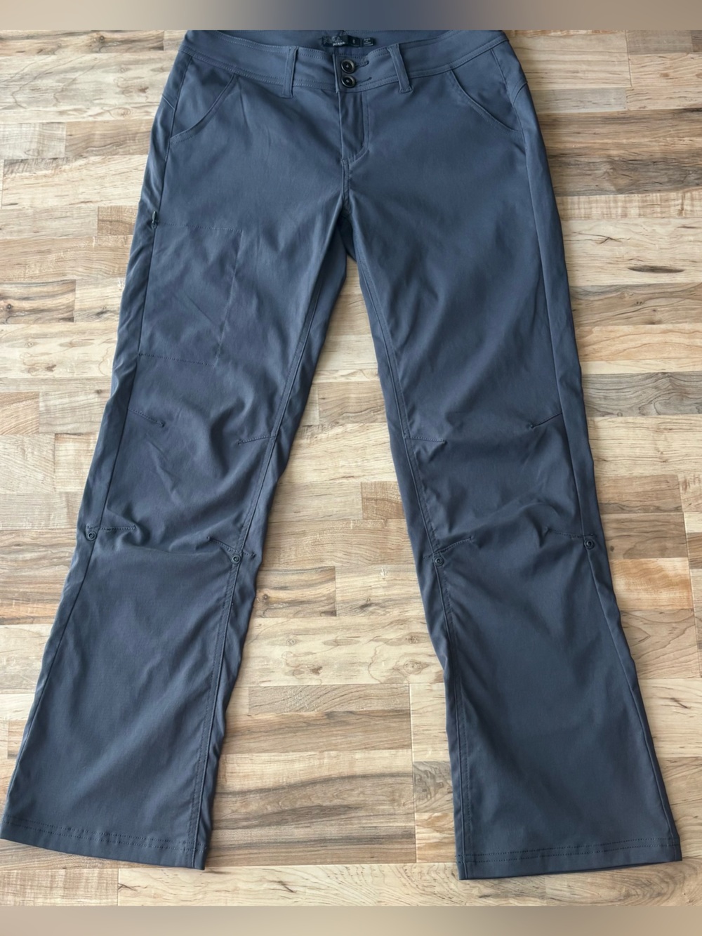 prAna Halle Pants size 6 short Gray Hiking Roll up Gorpcore Travel Walking